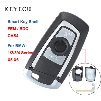 Keyecu CAS4 Controle Remoto Inteligente Chave do Carro Shell de Habitação com 3 Botões para BMW FEM / BDC X5 X6 F20 F21 5 Série (Somente no Shell)