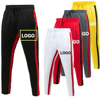LOGOTIPO personalizado de Moletom para Homens Moda Primavera Outono Jogging Fitness Calças Homme Elástico de roupas Esportivas Track Pants