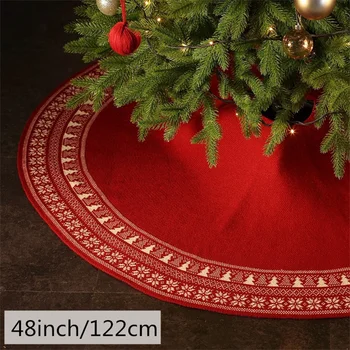 Vintage floco de Neve, Árvore de Natal Saia de 48 polegadas/122 Feliz Decorações para Árvores de Natal Enfeite de Natal, Decorações para o Lar