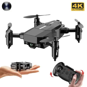 Mini Drone Hd 4K Câmara Drone wi-Fi Fpv Dobrável Quadcopter Sensor de Gravidade de 360 Graus Rolo Rc Drone Brinquedos Para Menino