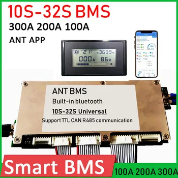 ANT BMS Inteligente 8S ~ 32S 300A 200A 100A Bateria de Lítio Placa de Protecção de 16S 20 60V 72V LTO lifepo4 bateria do Li-íon Bluetooth APLICATIVO de software