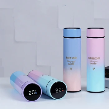 500ML Inteligente garrafa Térmica-Garrafa de Água de Led Visor Digital de Temperatura de Aço Inoxidável Canecas de Café Inteligente do Isolamento Copos