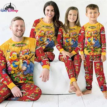 Disney 2022 série do Natal Winnie the Pooh-NOS tamanho de impressão 3D de Alta Qualidade Feio Natal pai-filho roupa pijama terno