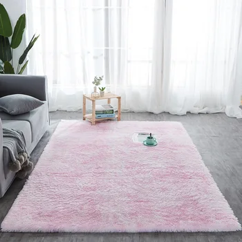 Nordic Empate Tingimento Tapete Tapete de Algodão Macia alfombra cor-de-Rosa Cinzento tapis salão de Pelúcia da Área do Piso, Tapetes, Tapetes Para Sala de estar do Quarto