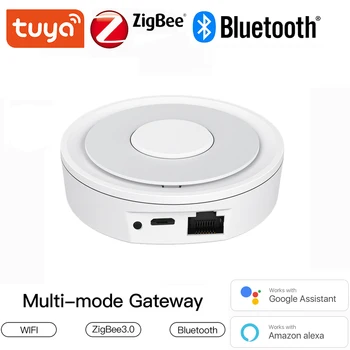 Tuya ZigBee3.0 sem Fio/com Fio/Bluetooth Gateway Bridge Smart Hub, para o App de Controle Remoto, Funciona com Alexa Inicial do Google Assistente