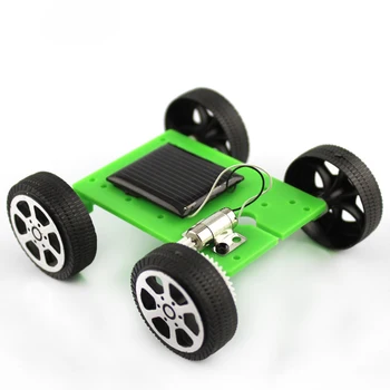 1pcs Verde Mini Brinquedo Powered Solar DIY Kit para Viatura Crianças Educacional Gadget Passatempo Engraçado do Brinquedo