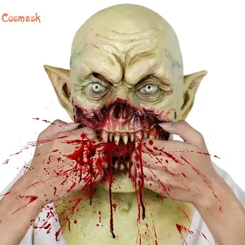 Cosmask Sangrenta De Halloween Máscaras Assustadoras De Adultos Zumbi Monstro Vampiro A Máscara De Látex Festa A Fantasia Completa Máscara De Cabeça De