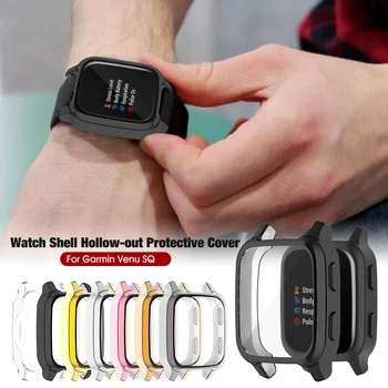 Protetor de tela de Smart Watch Caso para Garmin Venu SQ Flexível Resistente a riscos de TPU Capa Fina Substituível pára-choques Shell