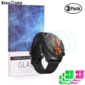 3 Pack para TicWatch Pro 3 Ultra GPS Smartwatch de Vidro Temperado Protetor de Tela 9H Dureza Resistente Anti-Impacto Protetor