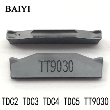 Usinagem de canais de ferramentas de TDC2 TDC3 TDC4 TT9030 do carboneto do CNC inserir ferramenta de tornear para torneamento ferramenta de metal, ferramentas de torno de 2MM 3MM 4mm lâmina de corte