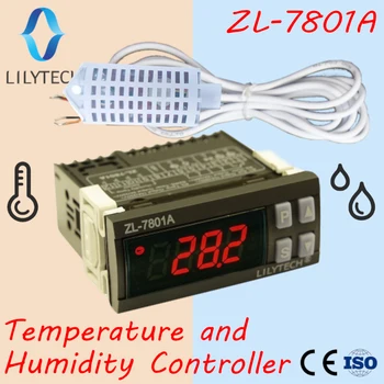 ZL-7801A, 100-240Vac, Dois 16A saídas de Temperatura e Umidade Controlador, Termostato Hygrostat, Com o temporizador de saídas para a bandeja de ovo