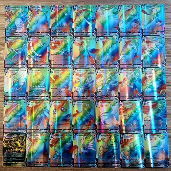 Pokemon Flash do Cartão de Cartão de Coleção Rainbow Cartão de espanhol VMAX Brinquedos Hobbies Hobby Colecionáveis Coleção de jogos de Anime Cartões