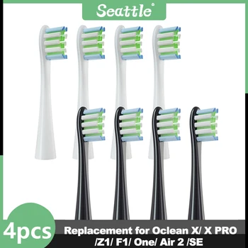 4PCS Para Oclean X/ X PRO/ Z1/ F1 Macio DuPont Substituição de Cabeças Cabeças de Escova Sonic Elétrica ToothbrushBristle Vácuo Bicos