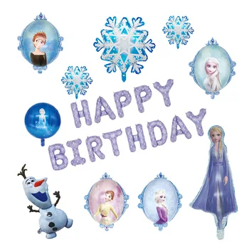 Novo Disney Congelados bola de Elsa Olaf Princesa Balões Folha do Chuveiro de Bebê Menina Boneco de neve Festa de Aniversário, Decorações de Brinquedos