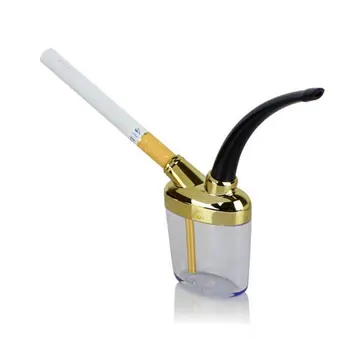 Mini Narguilé Shisha Tubo Titular Do Cigarro De Filtro De Fumar Cachimbos Homens De Presente Para Os Cuidados De Saúde (Preto/Prata/Ouro)