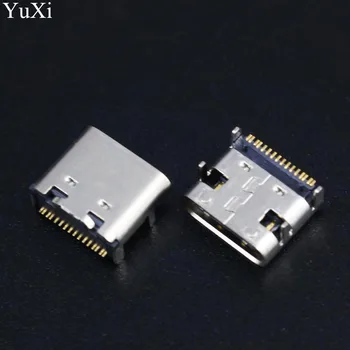 YuXi 2PCS/MONTE conector USB (Tipo C 3.1 conector Fêmea 16Pin Tipo de SMT SMD com 4 pés Fixos MERGULHO Fita do Carretel