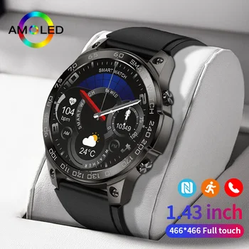 FOXBOX relógios Para Homens Inteligentes Relógio Novo AMOLED HD Tela de frequência Cardíaca de Chamada Bluetooth NFC SmartWatch de Fitness Tracker Esportes Relógio Novo
