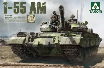 Takom 2041 Escala 1/35 T-55 AM russo Tanque Médio Montar Kit Modelo