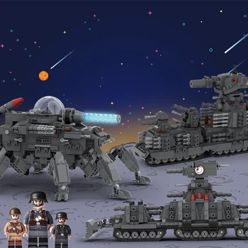 MOC DoRa nave Blindado KV44 veículos de combate futuro Tanque de Modelo de Blocos de Construção Educacional Tijolos de Brinquedos para Crianças de presente