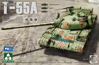 Takom 2056 1/35 russo Tanque Médio T-55A 3 em 1 Tanque Kit Modelo