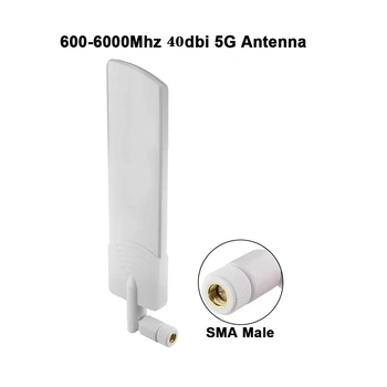 5G de Antena 600-6000Mhz 40dbi Omni 5G LTE SMA Macho 3G 4G GSM Frequência Total Direcional Amplificador de potência Modem de Alto Ganho Antenne