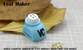 miniatura Militar de Trem Cena Modelo de 1/35 Real Folha de Queda Criador de Quatro folhas, juntamente Ferramenta DIY