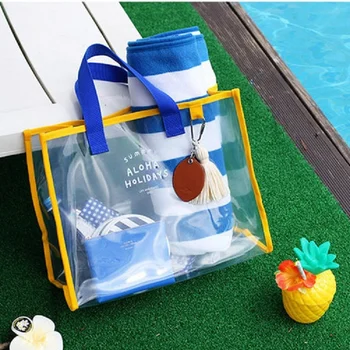 Multifuncional molhado e seco separação saco de proteção ambiental do PVC de mão-de levar a natação saco de viagem praia do saco de tote bag