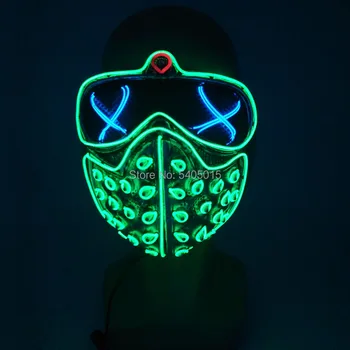 Brilhante EL Fio Máscara de Cosplay de Personagem de videogame Anônimo Cara LEVOU Máscara Para a Festa de Halloween de Suprimentos