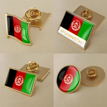 Brasão de Armas do Afeganistão Afegãos Mapa Bandeira brasão de armas Nacional Broche de Flor Emblemas distintivos de Lapela
