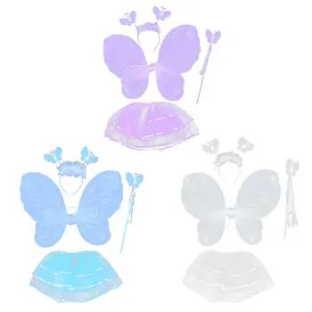 Asa de borboleta Traje de Vestir para Raparigas Crianças Festa de Aniversário