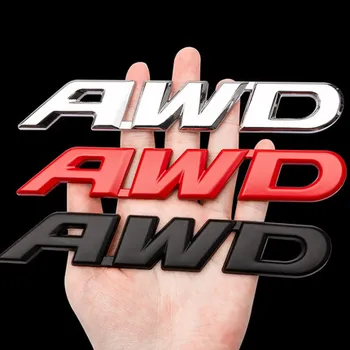 1 Pcs 3D Metal, Estilo Carro vermelho preto branco AWD Emblema Adesivo 4WD Emblema Logotipo de Decalque para CRV