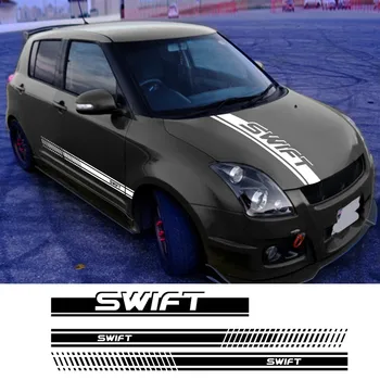 5PCS design de Moda Listrado carro adesivos Para SUZUKI SWIFT criativo decorativo porta do carro da linha de cintura capa de vinil decalque acessórios