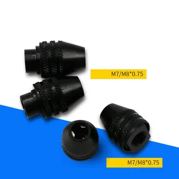 0.3-3.2 mm Mini Multi Sem Mandril de perfuração M7 M8X0.75 De Troca Rápida De Três-Mandíbula Mandril Para Ferramentas Rotativas Mini Broca Para Dremel