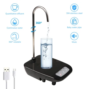 Elétrico de Água Dispenser de Home Office, Cozinha USB Recarregável Portátil Automático Elétrico Garrafa do Balde de Água, Bomba de Dispensador de