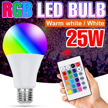 LED Smart Bulbo E27 Luz 220V Dimmable-Lâmpada 20W, 25W Rodada Lâmpadas 110V Luzes Coloridas Casa, Sala de estar, Teto Lampara SMD 2835
