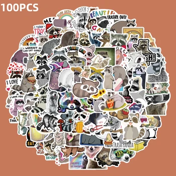 10/50/100PCS Animal Bonito Raccoon Anime Graffiti Adesivos DIY Skate Mala de Guitarra de Bagagem Laptop Cartoon Decalques Adesivo