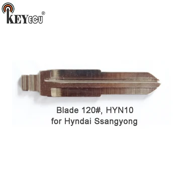 KEYECU 10x KEYDIY controles Remotos Universais Flip-Chave da Lâmina de 120#, HYN10 para Hyndai, para Ssangyong