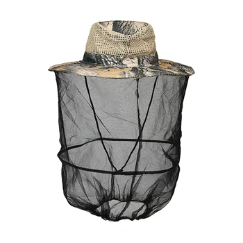 A Pesca exterior Chapéu de Balde Respirável Sol Sombra Anti Mosquito Cabeça Líquido Tampa de Proteção Acampamento de Caça, o homem do Chapéu