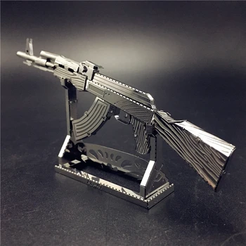 DIY 3D de Metal Montagem do Quebra-cabeça Arma de Brinquedo Criativo e Interessante de Presente para o Amigo Militar do Vento Quebra-cabeça