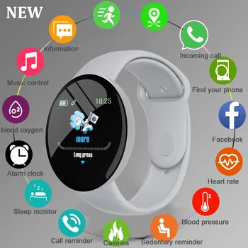 D18 Pro Smart Watch para Xiaomi IOS Homens Mulheres Bluetooth Fitness Tracker Esporte Pulseira de frequência Cardíaca Pressão Arterial de Crianças Smartwatch