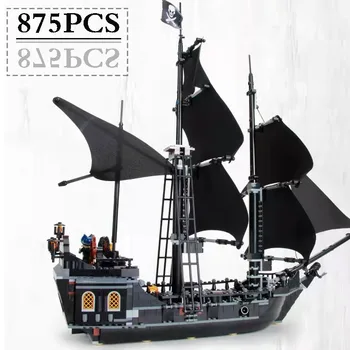2022New Pirata Pérola Negra, Navio do Capitão Jack Compatível 4184 Blocos de Construção de Brinquedo de Menino de Presente de Aniversário de Presente de Natal