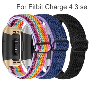 Novo Elastic Nylon Banda Para o Fitbit Cobrar 4 3 3 se Esportes Mulheres Homens Relógio de pulseira de Cinto Para Fitbit Cobrar 4 Pulseira Correa