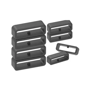 Carga 4 Fitnes cinta de anel Compatível com o Fitbit Carga 5/4/3/3 SE/2 Bandas(Pack de 8) de Silicone Segurança do Conector de Loop