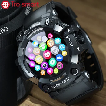 Esporte Militar Smart Watch Homens do sexo Masculino Smartwatch Eletrônica Inteligente Relógio Para Android IOS Fitness Tracker Smart-assistir Trosmart CT8