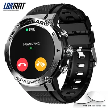 2022 LOKMAT ATAQUE de 5 de Fitness Tracker Smartwatches Homens de Chamada Bluetooth Assistir Esportes Monitoramento de freqüência Cardíaca por Androis IOS
