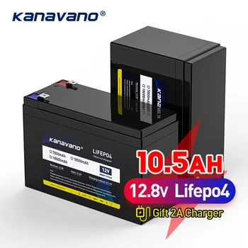 Kanavano 12V 7Ah 10.5 Ah 18Ah Lifepo4 Bateria Com o 4S 40A Equilibrada BMS para o Carro de Brinquedo Elétrico Barco de CCTV Camera + 2A Carregador
