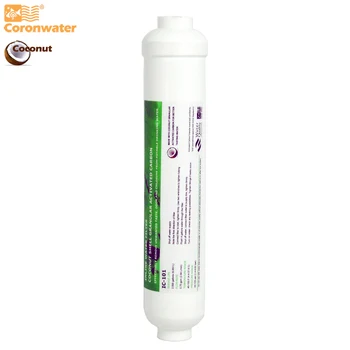 Coronwater Inline RO GAC Posfilter de Casca de Coco, com base Activado Filtro de Água de Carbono IC-101
