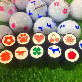 De plástico, Bola de Golfe + Selo de Silicone Carimbo de Impressão Impressão Marcador Presente Prêmio para o Jogador de golfe