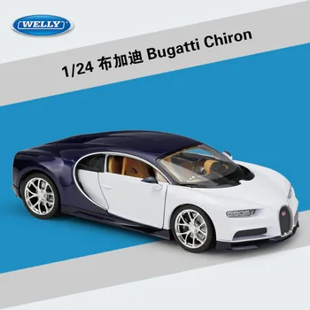 WELLY 1:24 Escala Fundido Veículos de Alta Modelo de Simulação Automóvel Bugatti Chiron Liga de Metal Clássico Carro de Brinquedo Para Crianças de Presente Coleção