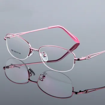 Mulheres Óptico de liga de Titânio Liga de Óculos de Moldura para os Homens de Óculos Flexível Templos Pernas IP Eletrodeposição da Liga de Óculos